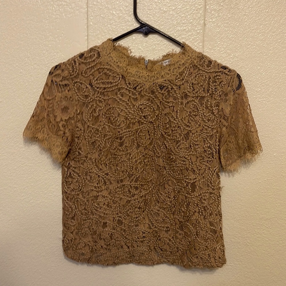 Zara lace blouse with texture